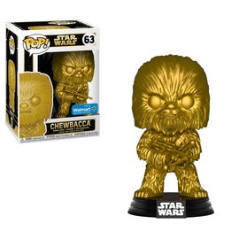 Funko Pop! Movies: Star Wars - Chewbacca (Gold Metallic) (Walmart) #63 - Sweets and Geeks