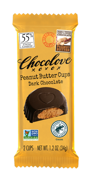 Chocolove Peanut Butter Cups Dark Chocolate 1.2oz - Sweets and Geeks