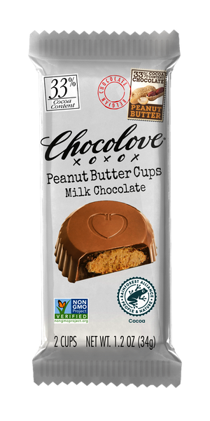 Chocolove Peanut Butter Milk Chocolate Cups 2pk 1.2oz - Sweets and Geeks