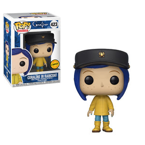 Funko POP! Animation: Coraline - Coraline in Raincoat with Hat (Limited Chase Edition) #423 - Sweets and Geeks