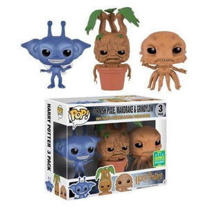 Funko Pop! Movies: Harry Potter - Cornish Pixie, Mandrake & Grindylow (3-Pack) (2016 Summer Convention) - Sweets and Geeks