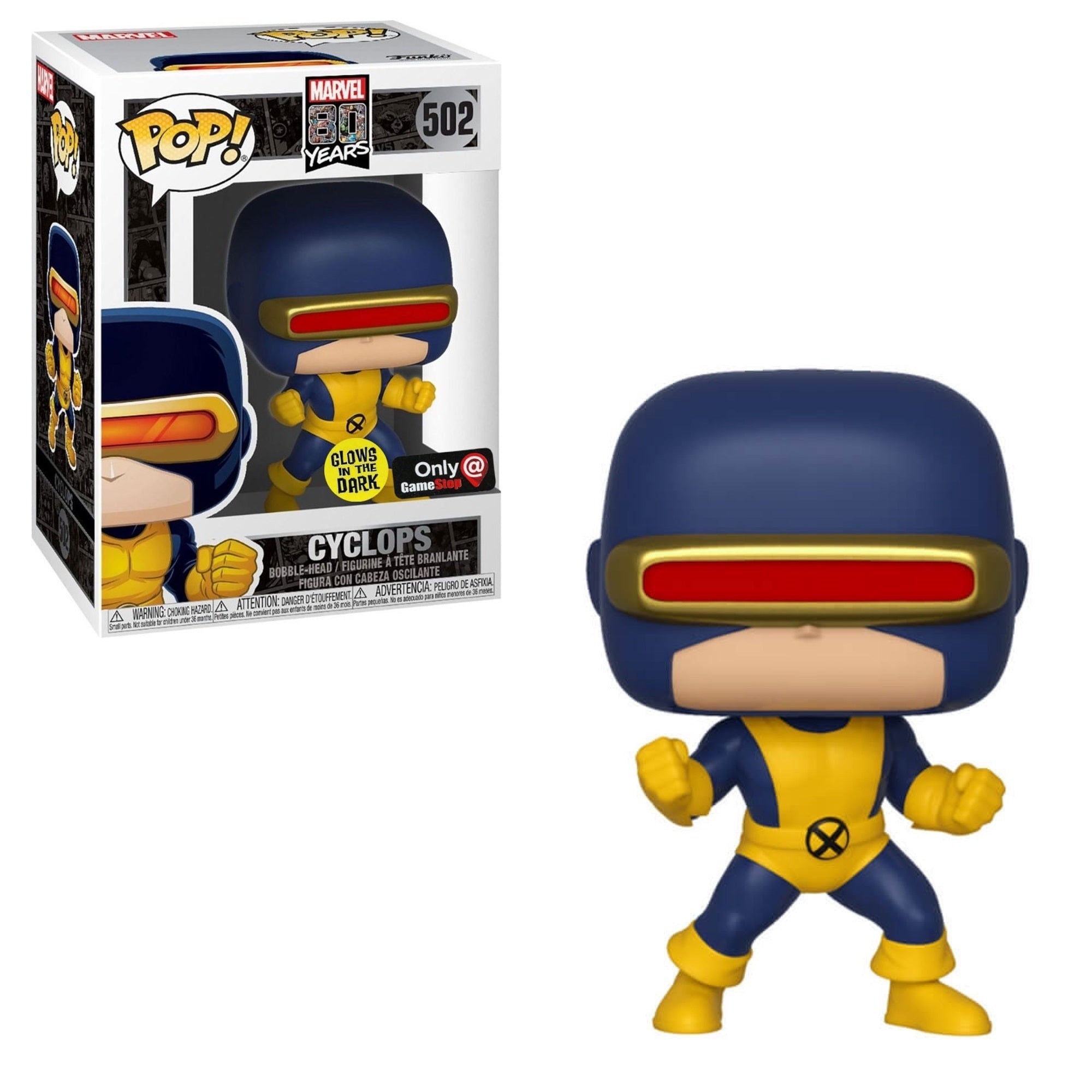 Funko POP Heroes Marvel s 80 Years First Appearance Cyclops Glow in the Dark GameStop Exclusive 502