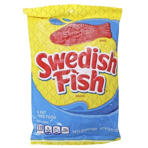 Swedish Fish Red Peg Bag 8oz - Sweets and Geeks