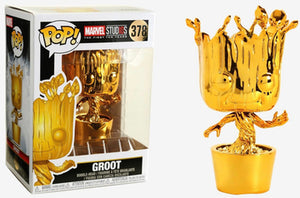 Funko Pop! Marvel - Dancing Groot (Gold Chrome) #378 - Sweets and Geeks