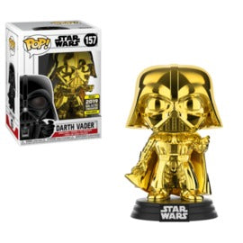 Funko Pop! Star Wars - Darth Vader (Galactic Convention Gold Chrome) #157 - Sweets and Geeks