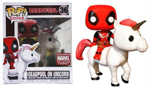 Funko Pop Rides: Deadpool - Deadpool On Unicorn (Marvel Collector Corps) #36 - Sweets and Geeks