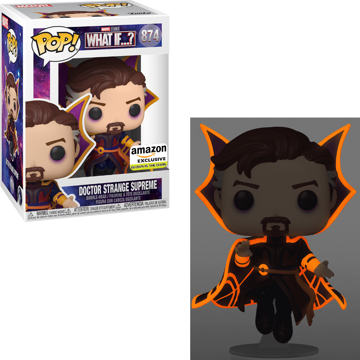 Funko Pop Marvel What If. Doctor Strange Supreme Glow in the Da Sweets and Geeks