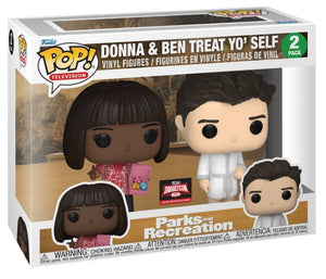 Funko Pop! Television: Parks and Recreation - Donna and Ben Treat Yo' Self (Funko Targetcon Exclusive) 2 Pack - Sweets and Geeks