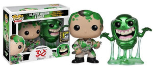 Funko Pop! Movies: Ghostbusters - Dr. Peter Venkman & Slimer (2 Pack) (2014 San Diego Comic Con Exclusive) (2500 Pieces) - Sweets and Geeks