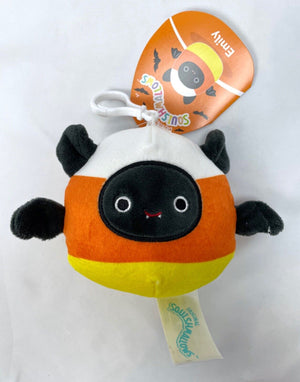 Squishmallow - Emily the Bat (Candy Corn) (Halloween) Keychain Clip On 3.5” - Sweets and Geeks