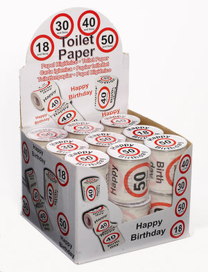 Happy 50th Birthday Toilet Paper - Sweets and Geeks