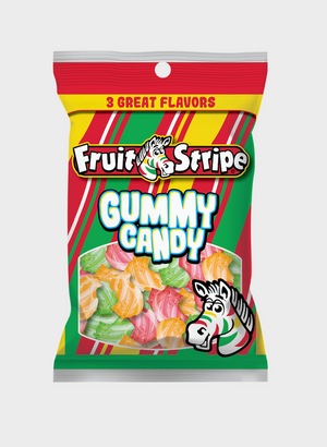 Fruit Stripe Gummy Candy Peg Bag 3.25oz - Sweets and Geeks