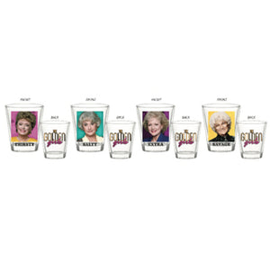 GOLDEN GIRLS 4 PC SHOT GLASS SET - Sweets and Geeks