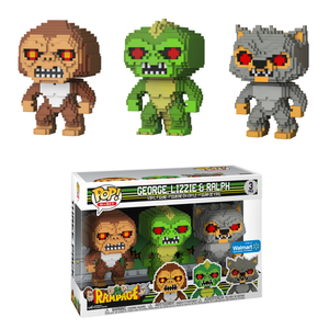 Funko Pop 8-Bit: Rampage - George, Lizzie, & Ralph (Walmart Exclusive) (3-Pack) - Sweets and Geeks