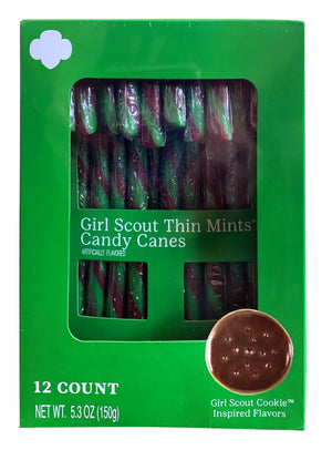 Girl Scout Thin Mint Candy Canes 5.3oz - Sweets and Geeks