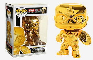 Funko Pop! Marvel - Captain America (Gold Chrome) #377 - Sweets and Geeks