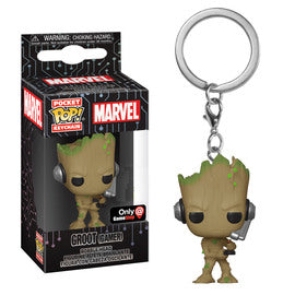 Funko Pocket Pop Keychain: Marvel - Groot (Gamer) (GameStop) - Sweets and Geeks