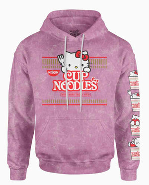 Hello Kitty x Nissin Cup Noodles Pink Hoodie - Sweets and Geeks