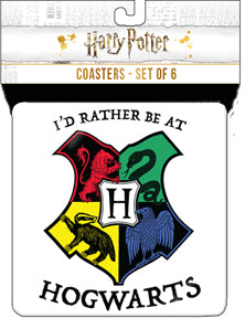 ID RATHER BE AT HOGWARTS 6PC PAPER COASTER SET - Sweets and Geeks