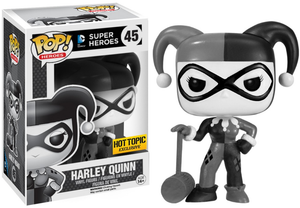 Funko Pop Heores: DC Super Heroes - Harley Quinn (Black & White) (Hot Topic Exclusive) #45 - Sweets and Geeks