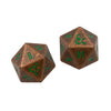 Heavy Metal Feywild Copper And Green D20 Dice Set - Sweets and Geeks