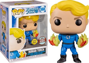Funko Pop! Marvel: Fantastic Four - Human Torch (Glowing) #568 - Sweets and Geeks