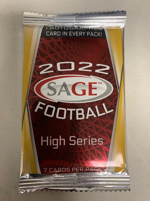 2022 Sage Hit Premier Draft High Series Football Hobby Pack - Sweets and Geeks