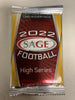 2022 Sage Hit Premier Draft High Series Football Hobby Pack - Sweets and Geeks