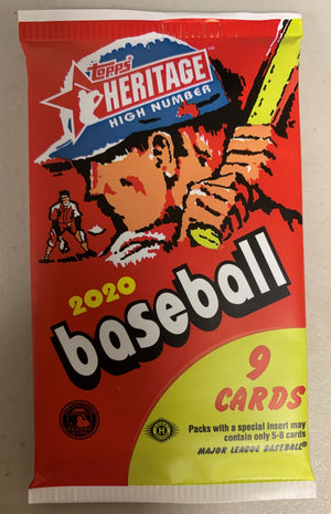 2020 Topps Heritage High Number Baseball Hobby Pack - Sweets and Geeks