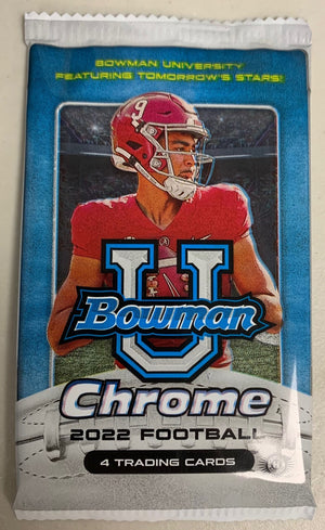 2022 Bowman Chrome University Football Hobby Pack - Sweets and Geeks
