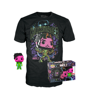 Funko Pop! Marvel What If? - Infinity Killmonger (Blacklight) (10 Inch) #1058 And Shirt M - Sweets and Geeks