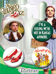 Wizard of Oz 4 Button Set - Sweets and Geeks