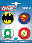 DC Comics 4 Button Set - Sweets and Geeks