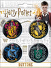 Harry Potter 4 Button Set - Sweets and Geeks