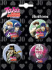 Jojo 4 Button Set 1 - CARDED 4 BUTTON SET - Sweets and Geeks
