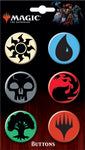 Magic the Gathering Mana Symbol 6 Button Set - Sweets and Geeks