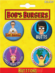 Bobs Burgers 4 Button Set - Sweets and Geeks
