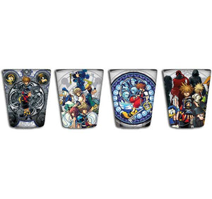 KINGDOM HEARTS CLASSIC 4PC SHOT GLASS SETS CLEAR GLASS - Sweets and Geeks