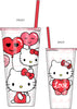 HELLO KITTY BALLOONS & LOVE 22oz DOUBLE WALLED STAINLESS STEEL TUMBLER w/STRAW - Sweets and Geeks