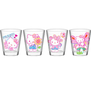 HELLO KITTY 4x1 MINI GLASS SETS - Sweets and Geeks