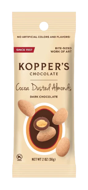 Kopper's Grab & Go - Cocoa Dusted Almonds - Sweets and Geeks