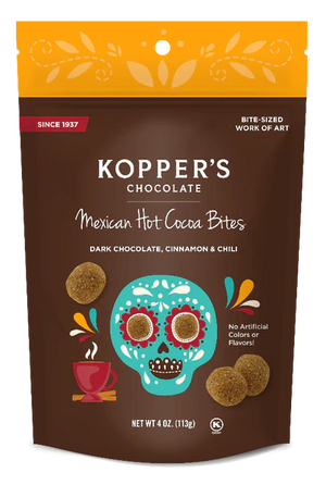 Kopper's Stand Up Peg Pouch Mexican Hot Cocoa Bites - Sweets and Geeks