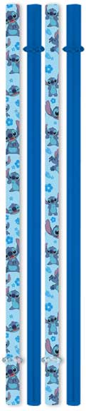 LILO AND STITCH SKETCH POSE FLOWER TOSS 4PC REUSABLE PLASTIC STRAW SET - Sweets and Geeks