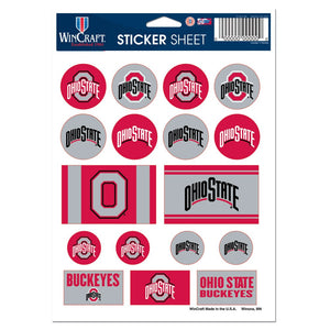 Ohio State Buckeyes Die Cut Vinyl Sticker Sheet - Sweets and Geeks