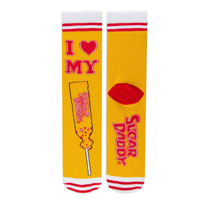 I Love My Sugar Socks Men's Funny Crew Socks - Sweets and Geeks