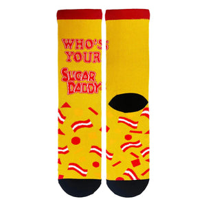 Who's Your Daddy Men's Funny Crew Socks - Sweets and Geeks