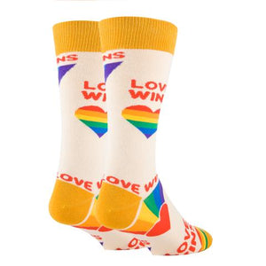 Men's Crew Love Wins Socks - Sweets and Geeks