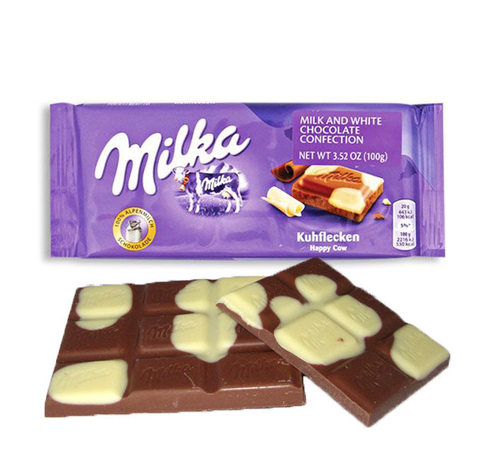 Milka Happy Cow 3.5OZ Milk & White Chocolate Bar (SNG23) – Sweets