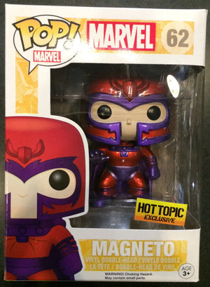 Funko Pop Marvel: Marvel - Magneto (Metallic) (Hot Topic Exclusive) #62 - Sweets and Geeks