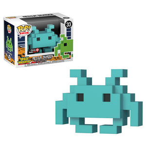 Funko Pop! 8-Bit: Space Invaders- Medium Invader (Teal) (GameStop) #33 - Sweets and Geeks
